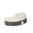 Outdoor Round Daybed with Adjustable Backrest and Canopy, Rattan and Metal Frame, Beige