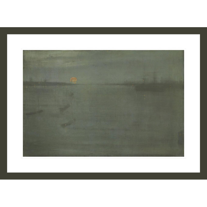 «Nocturne: Blue and Gold - Southampton Water» par James McNeill Whistler - impression giclée encadrée, H 21,71 po x l 29,5 po