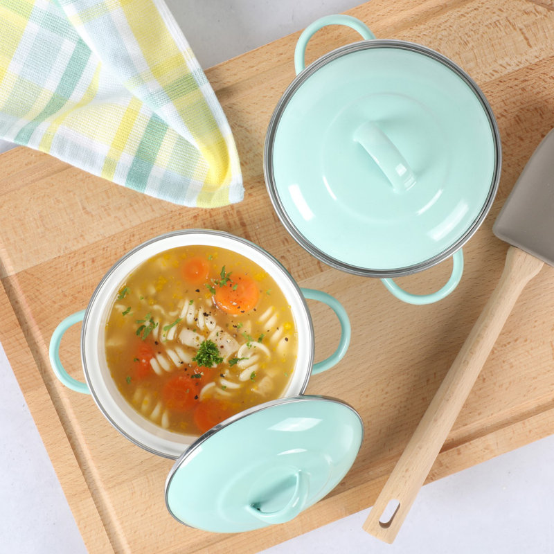 Martha Stewart 1 Quarts qt. Non-Stick Enamelware Round Set