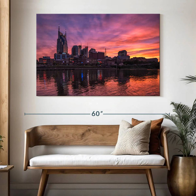 Kavia Nashville au crépuscule, H 34 po x l 51 po