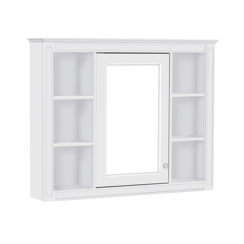 Armoire à pharmacie, armoire de rangement murale pour salle de bain, armoire d'appoint, Blanc