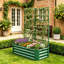 Treillis en acier robuste, 120 x 60 x 30 cm, vert moderne pour jardin.