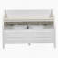Banc de rangement rustique multifonctionnel (blanc)-698614439
