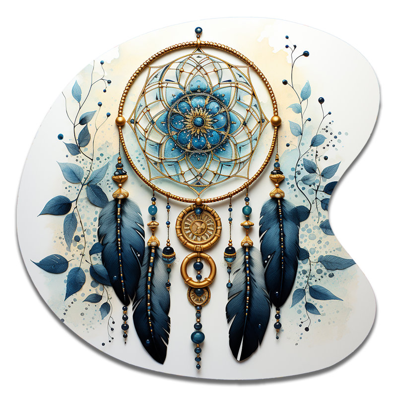 Décoration murale irrégulière en métal Ephraim - Dream Catcher, H 33 po x l 33 po