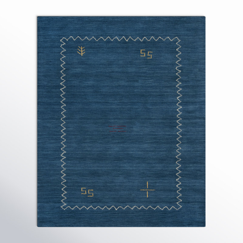 Danforth Hand-Woven Flatweave Wool Area Rug, Rectangle 8' x 10'