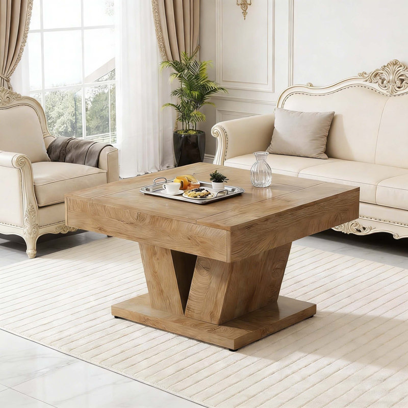 Table basse moderne Modern Wood, Couleur bois naturel