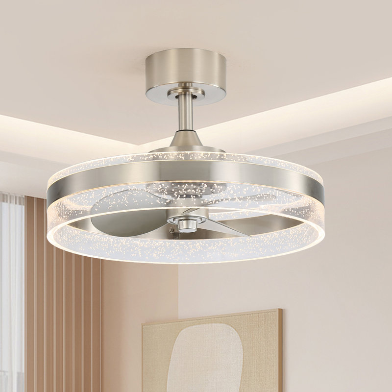 Ventilateur de plafond 20 pouces avec télécommande, gradateur et moteur à courant continu réversible