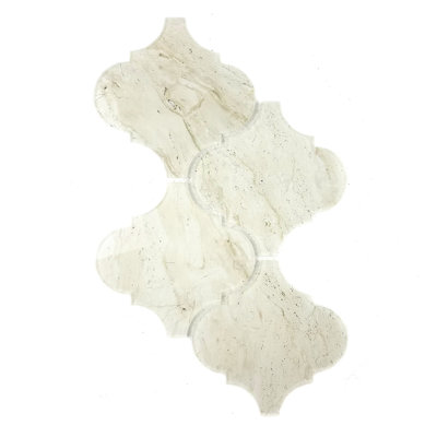 Carrelage mural décoratif de style mosaïque en verre à grandes mosaïques Arabesque Nature 5,625 po x 5,625 po Nature