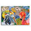 Art mural en verre Epic Art «Collage Birds Horizontal» par Tim Jeffs, 16 po x 12 po