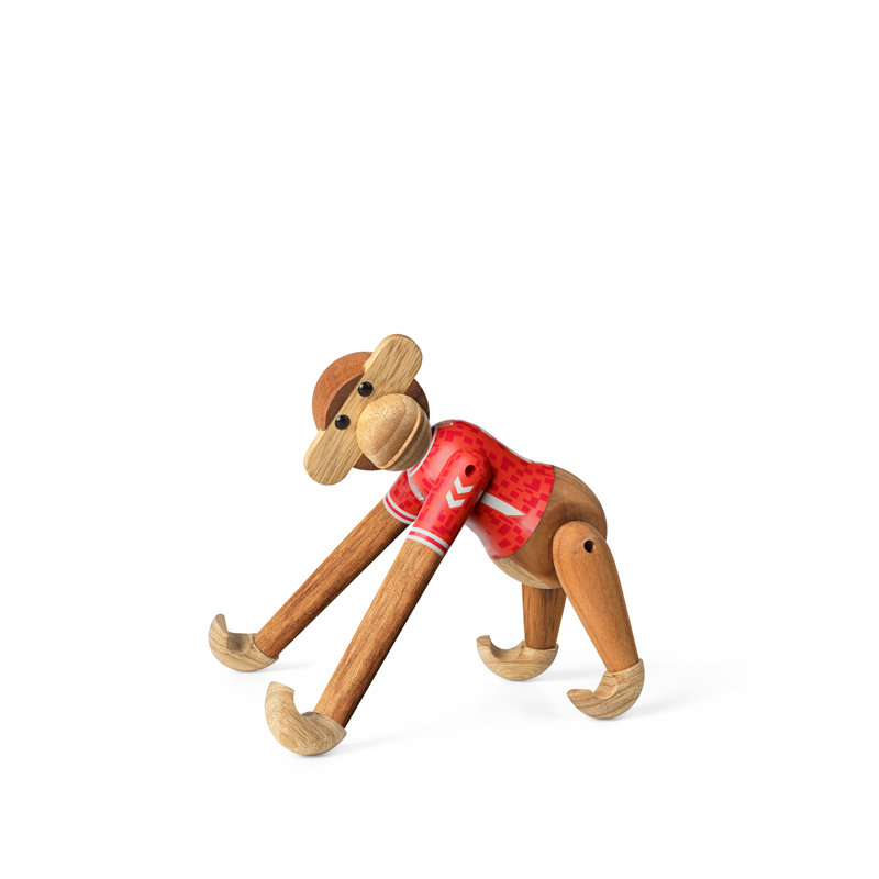 Monkey X DBU Man Monkey 2024 Teak/Limba, 3.7" H x 3.9" W x 1.6" D