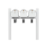Balmoral Triple Mount Mailbox /w/ Pyramid Caps, Personalized Door Medallion, Newspaper Box (3 Mailboxes, Tri-Mount Rack, 3 Newspaper Boxes, 3 Medallions)