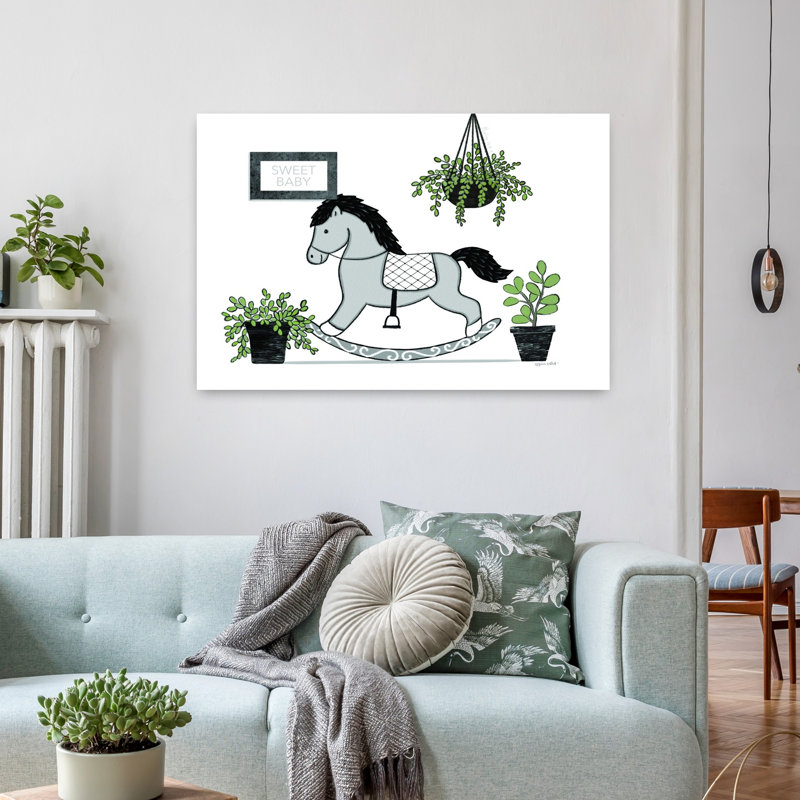 Art de cheval à bascule de bébé, H 24 po x l 36 po