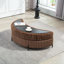 Fauteuil demi-tonneau rembourré avec repose-pieds-108805425