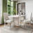 7-Piece Dining Table Set, Marble Veneer MDF Table with 6 Velvet Dining Chairs – Modern Dining Furniture for 6-1902553221-1897108832
