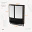 Armoire moderne à double porte cintrée en verre avec miroir incassable et plusieurs options de rangement pour différentes pièces
