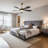 52 Inch Modern Ceiling Fan With 5 ABS Blades,Remote Control,Reversible DC Motor,3 Color Dimmable  Led Light-933374146-933374149