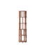 Tour de bibliothèque en bois massif ° avec roulettes °, finition noyer moderne pour chambre à coucher, chambre d'enfant, bureau