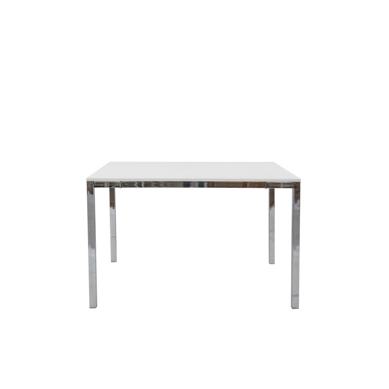 Metal Base Dining Table, Silver