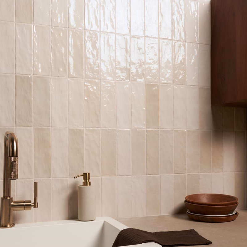 Portmore 3x8 Glazed Ceramic Tile, Sand