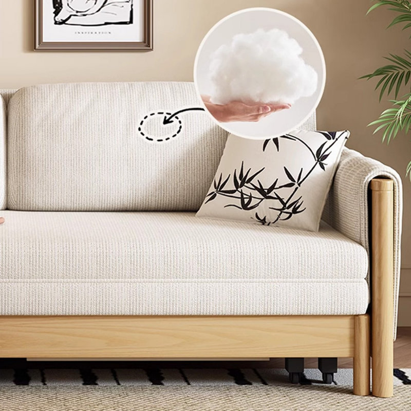 Canapé-lit en lin beige, 51.18"W*33.86"D*30.71"H