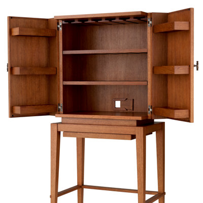 Borchard Solid Wood Bar Cabinet