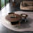 Modern simple round coffee table living room-104249940