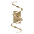 Senduk Scribble Modern Metal Integrated LED Vanity Light Sconce-109145237