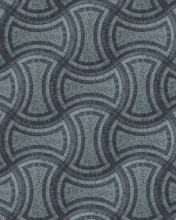 Landscape Wonder 1" x 2" Black Slate Novelty Mosaic Wall & Floor Tile