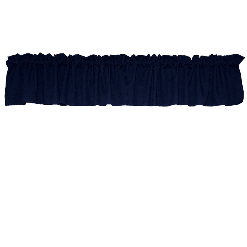 Cantonnière sur mesure l 58 po Pastorella, L 58 po x L 14 po, Bleu marine