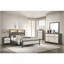Commode 1 pièce commode à deux tons avec rangement à six tiroirs et poignée de tiroir en métal gris beige