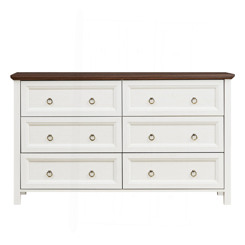 Commode 6 tiroirs Farmhouse, Noyer