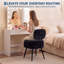 Chaise de coiffeuse avec rangement, petit tabouret de maquillage avec dossier-782525251