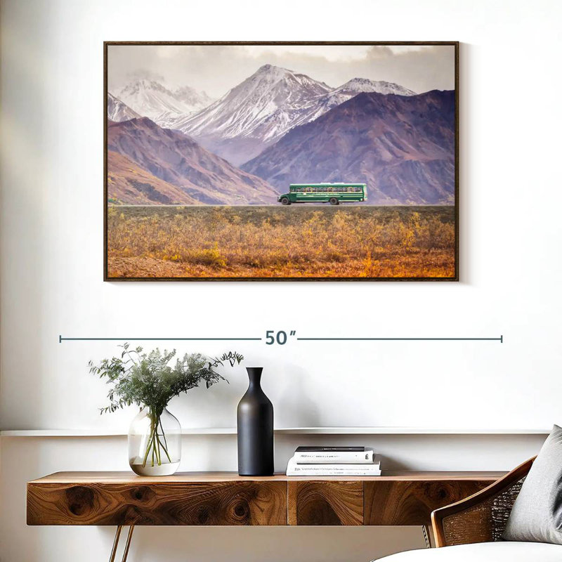 Denali Bus, 40" X 27", Floating Frame Walnut