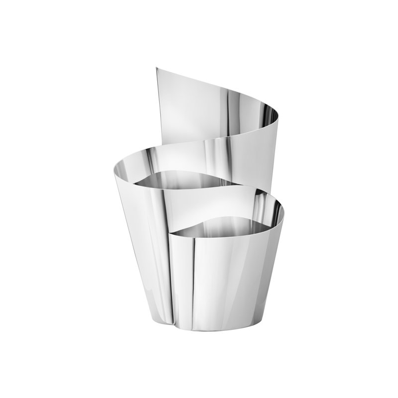 FOLD Vase, Stainless Steel, Mirror, Medium