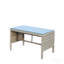 Table basse d'extérieur 1 table basse avec verre trempé transparent