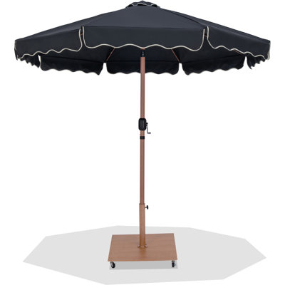 Chavonte Fabric With Piping / Aluminum Patio Umbrella With Base Sets