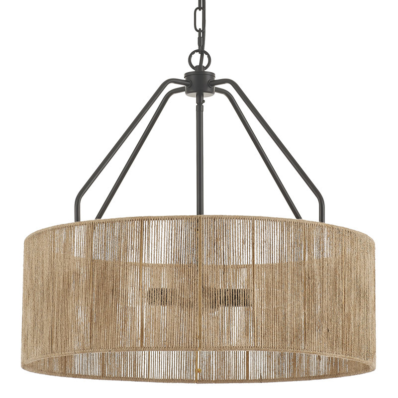 Lustre tissé à la main 4 lumières à intensité variable Dia 22 pouces