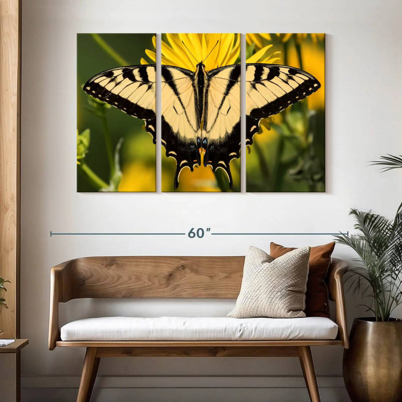 Brampt Perched Swallowtail Butterfly, 32" H x 50" W