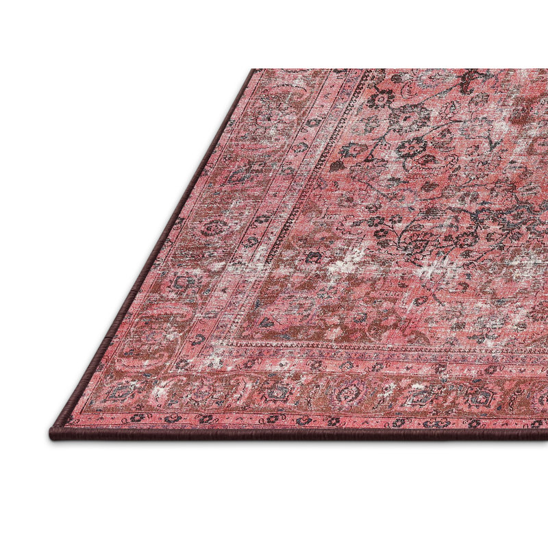 Tapis oriental en laine rouge, Rectangle 6 pi x 9 pi