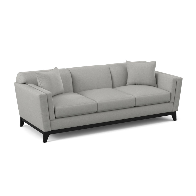 Zabriel Upholstered 92'' Sofa, Gypsy Vapor Performance Microfiber