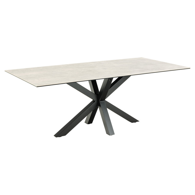 Leilani Metal Base Dining Table, Grey