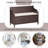 Rustic Solid Wood Entryway Storage Bench with Safety Hinge and Beige Cushion-1572780949
