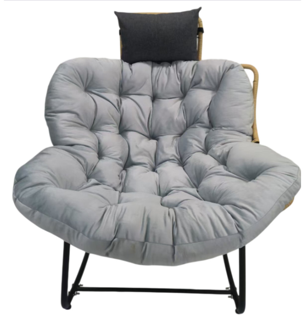 Eggshell Rocking Chair, Light Gray, Technical Fabric