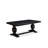 9 Pieces Dining Table Set Includes a Rectangle Table and 8 Dark Gray Polyester fabric Dining Chairs, Sand Blasting Black-931481070-928726359