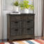 Élégante armoire de rangement avec tiroirs et paniers en rotin pour une utilisation polyvalente-228870878