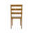 Set of 2 Natural Solid Wood Dining Chair with Upholstered Cushion, Ladder Back Design-286030492