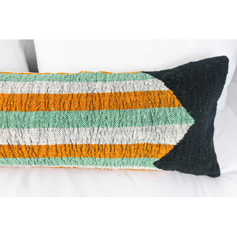 Taza Lumbar Pillows Rectangular Cover, Yellow/White/Green