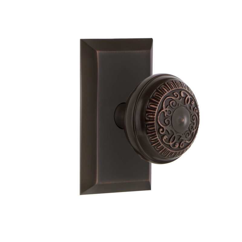 Plaque Studio avec bouton de porte Egg & Dart, Bronze intemporel