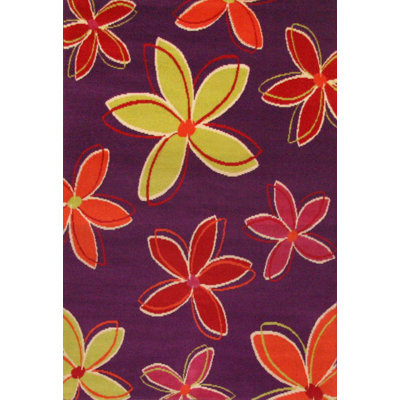 Tapis floral violet Antero