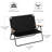 Portable Camping Chair For 2 - Double Folding With Cupholders & Wood Armrest, Black Suited Backpacking, Beach, Sports Outings Two Wonderful Trips